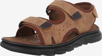 CoolWalk Hiking Sandals in Beige: front