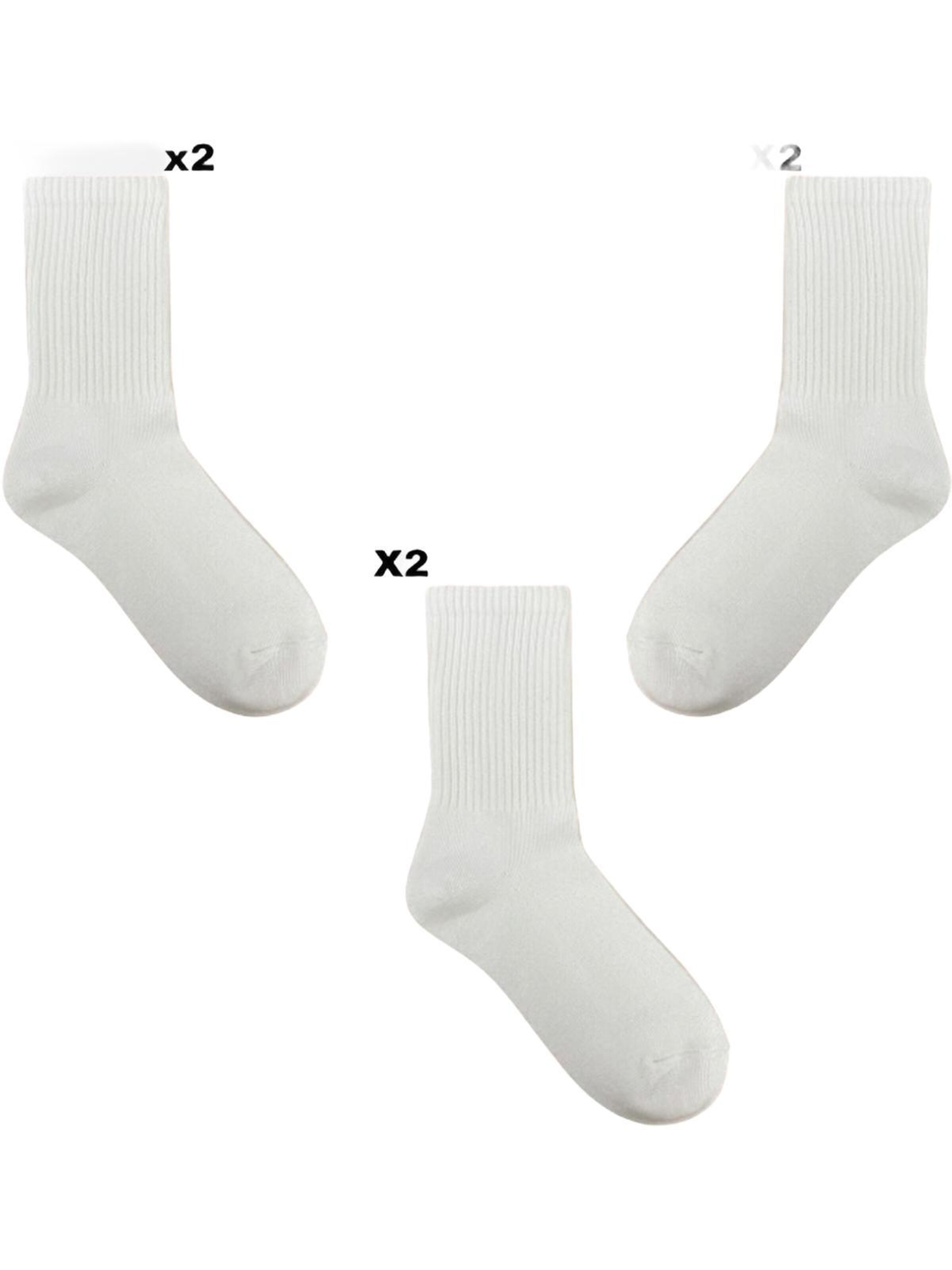 El Sueno - Calcetines 'Quarter Sportsocken' en blanco