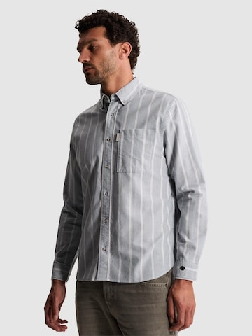 Coupe regular Chemise 'Oxford shirt with stripe pattern' CAST IRON en bleu