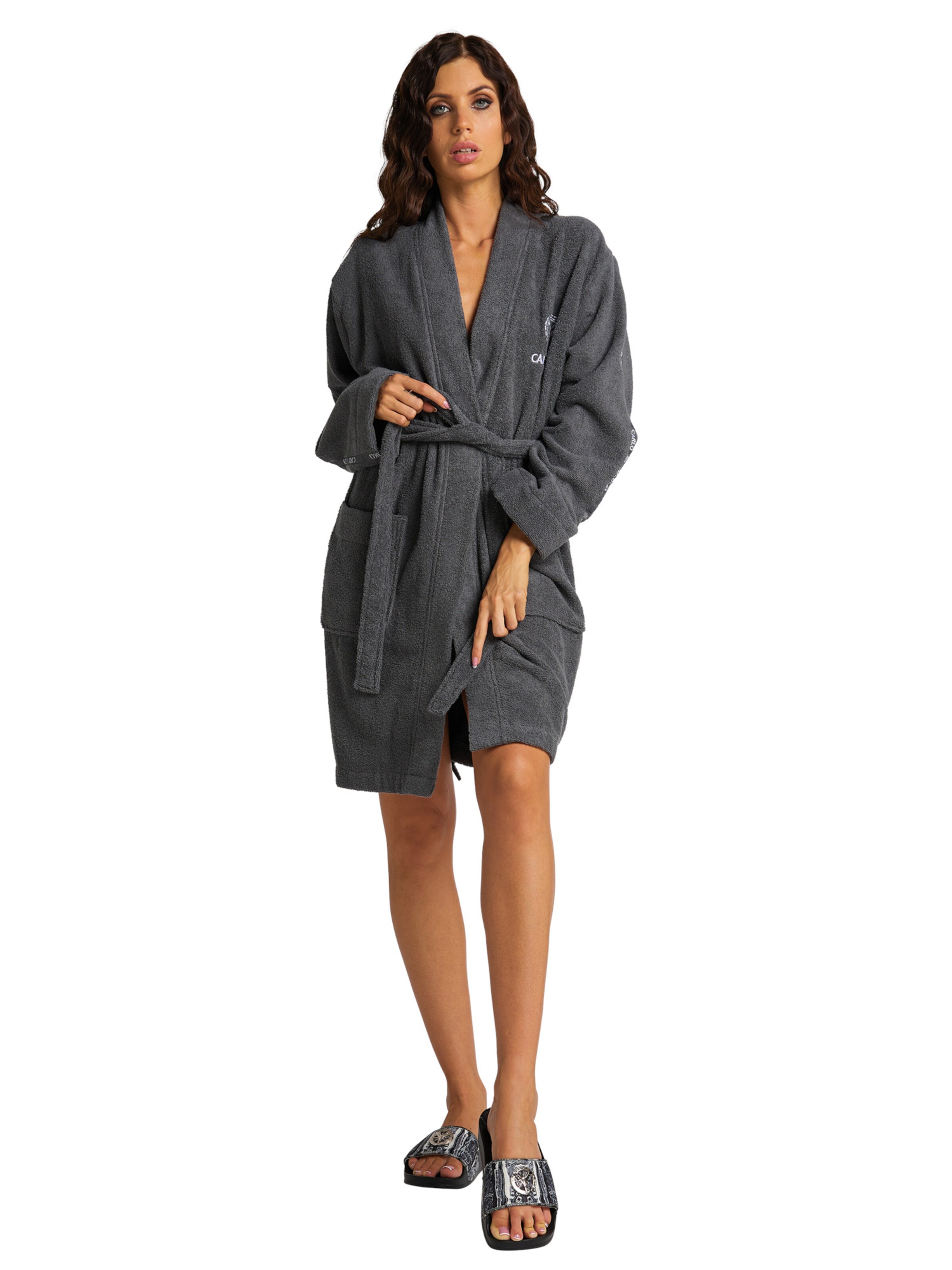 Carlo Colucci Bathrobe short 'Vita' in Grey