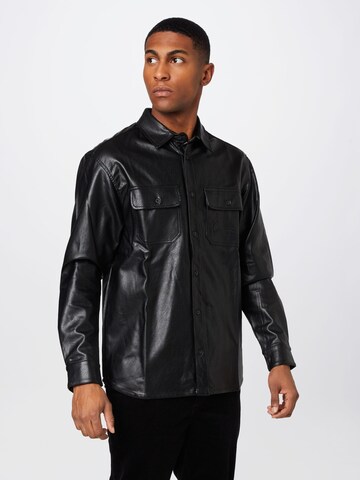 Karl Kani Regular fit Button Up Shirt in Black: front