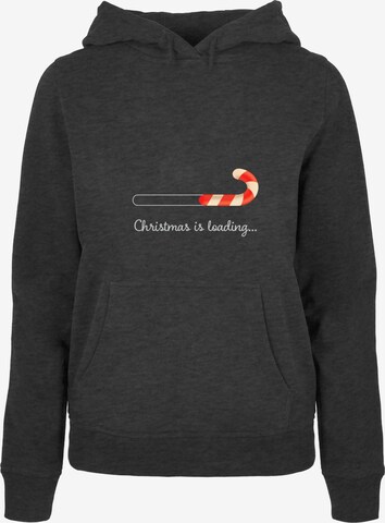 Merchcode Sweatshirt 'Christmas Loading' in Grijs: voorkant
