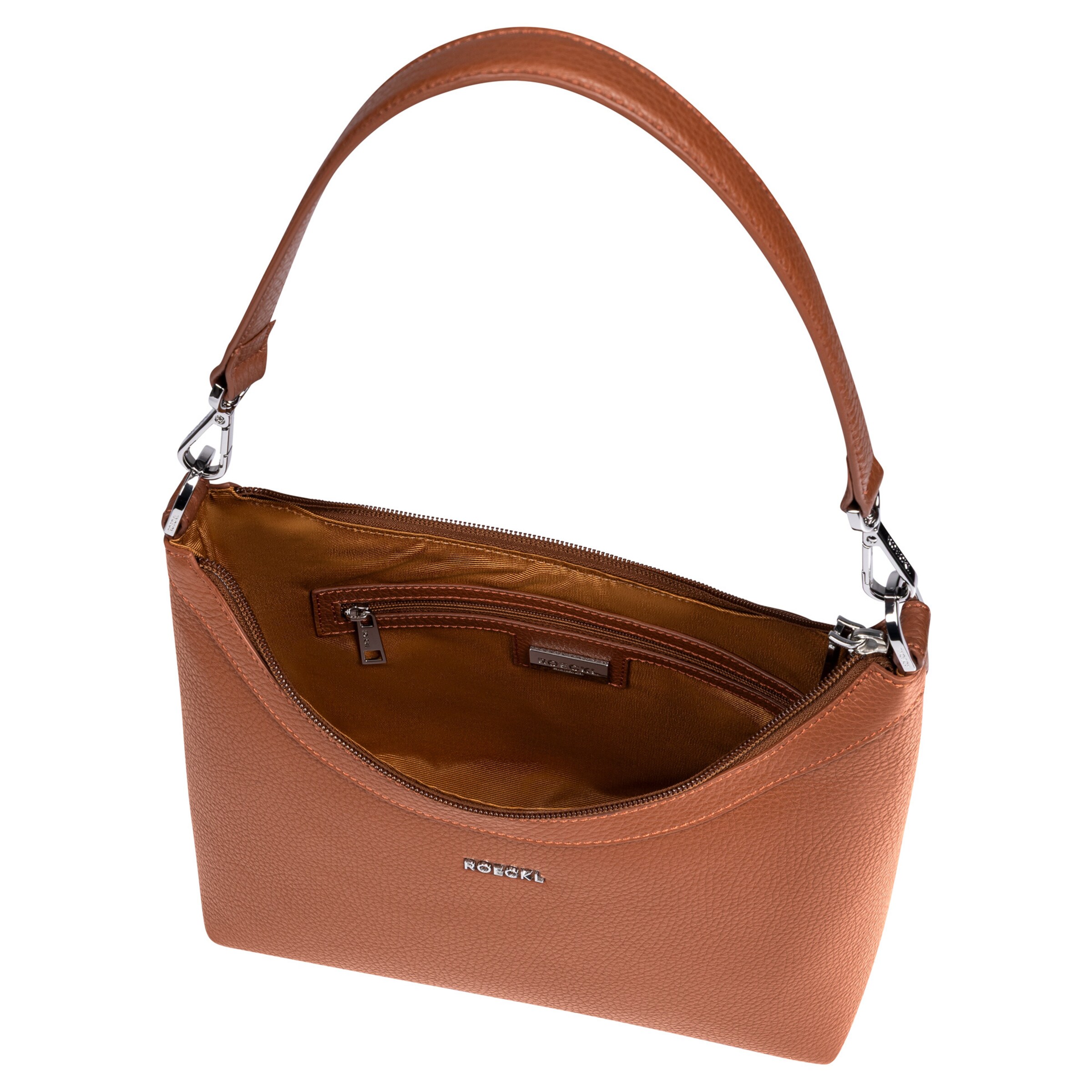 Roeckl Tasche 'DIANA SCHULTERTASCHE GRAINED SMALL' in Braun