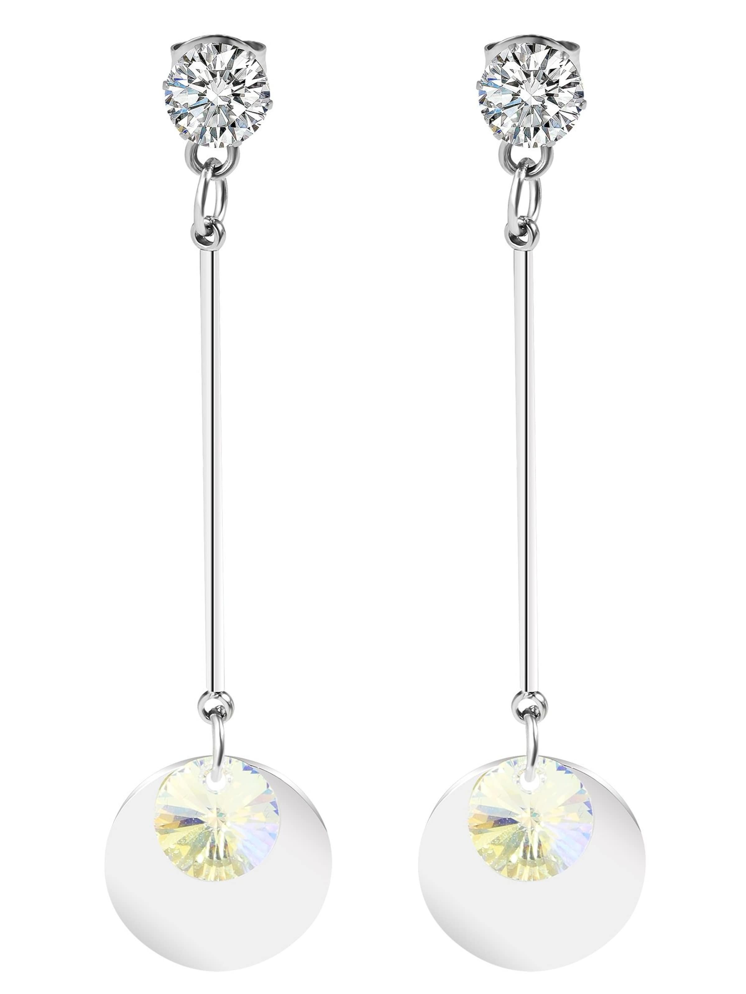 Akzent Earrings 'Danka, silberfarbig, langlebig' in Silver: front