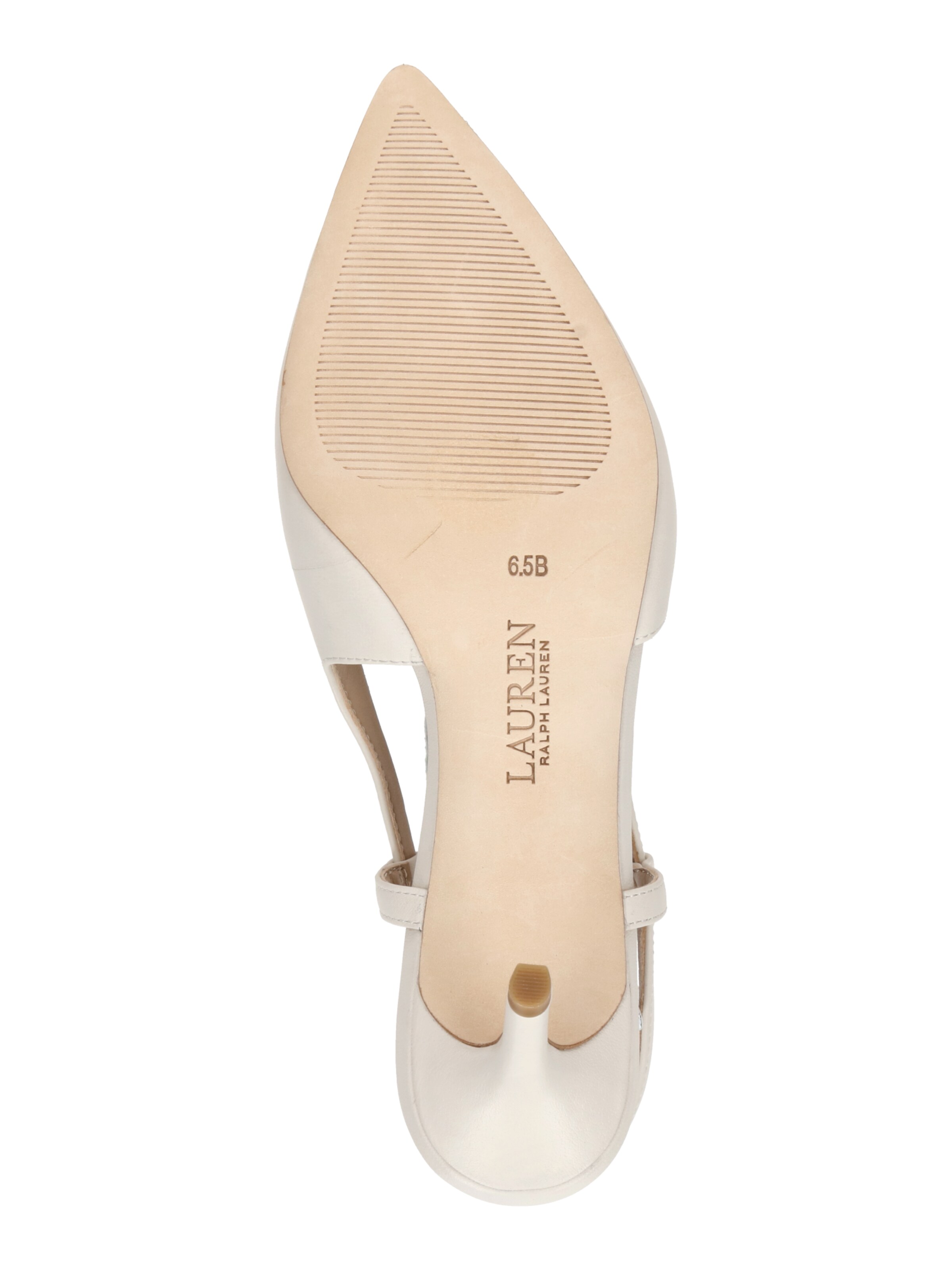 Lauren Ralph Lauren Lahtise kannaosaga kontsakingad 'KHLOE', värv valge