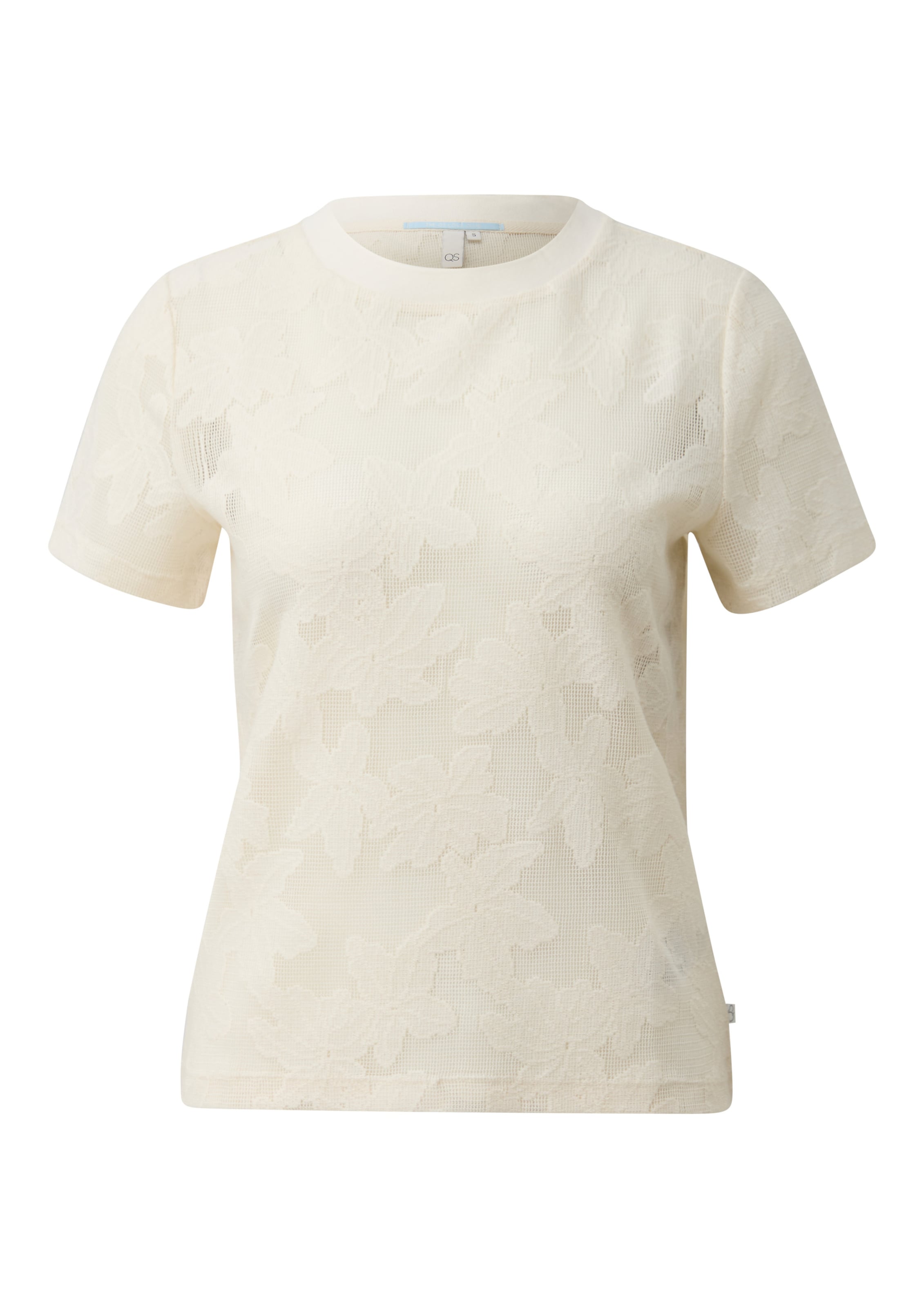 T-shirt QS en beige : devant