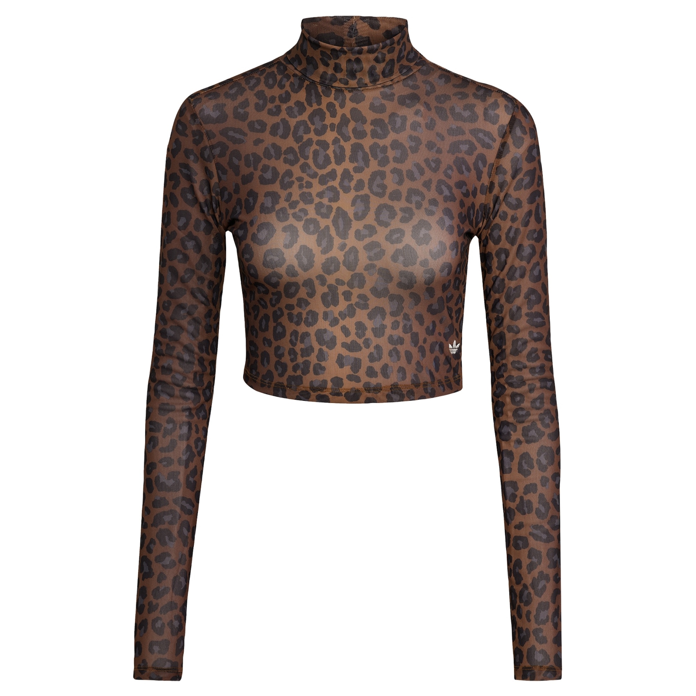 T-shirt 'Leopard Long Sleeve' ADIDAS ORIGINALS en marron : devant