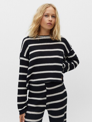 Pull-over Pull&Bear en noir : devant