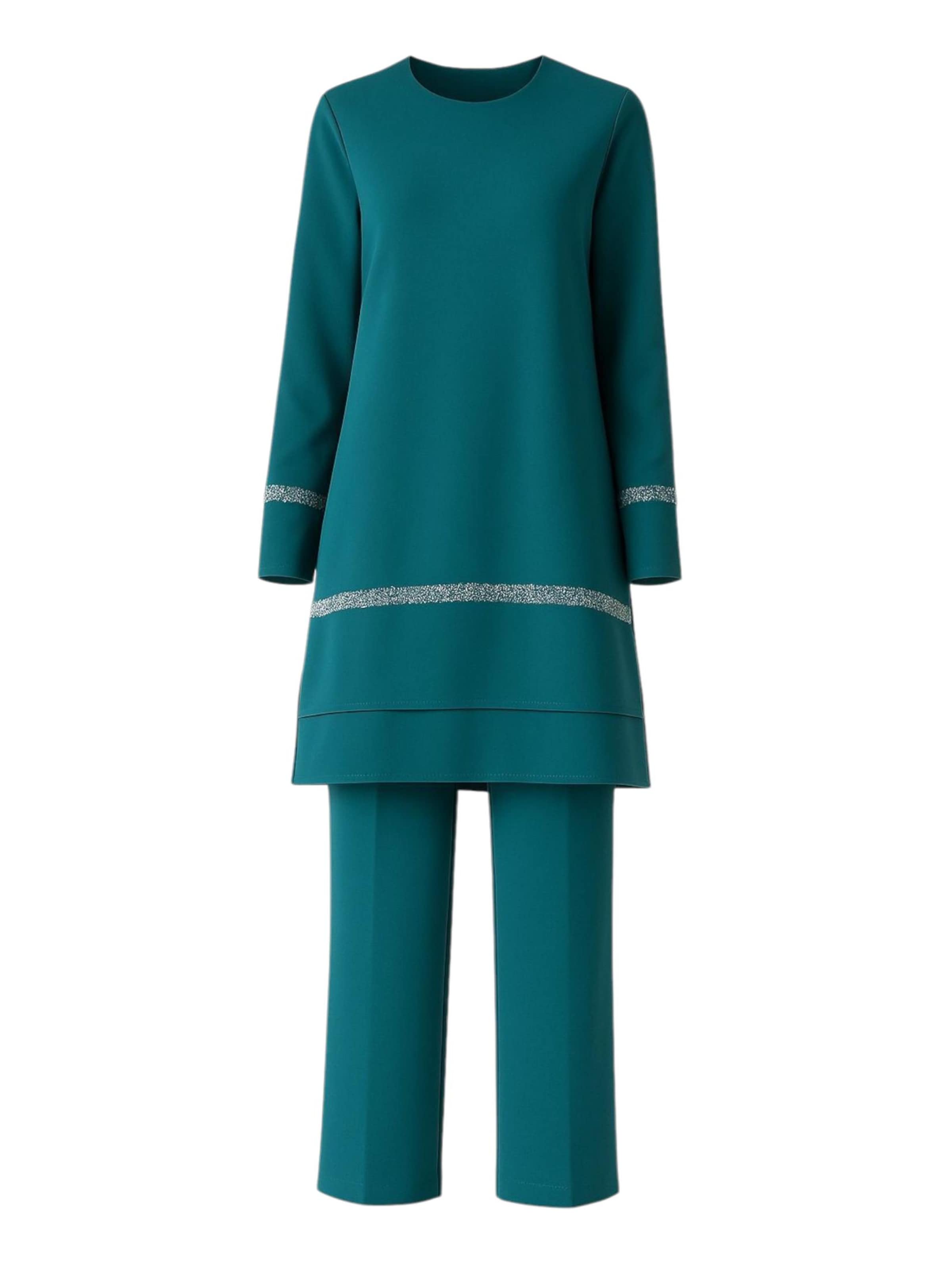 Pantalons de tailleur 'NEVRA' fashionshowcase en vert : devant