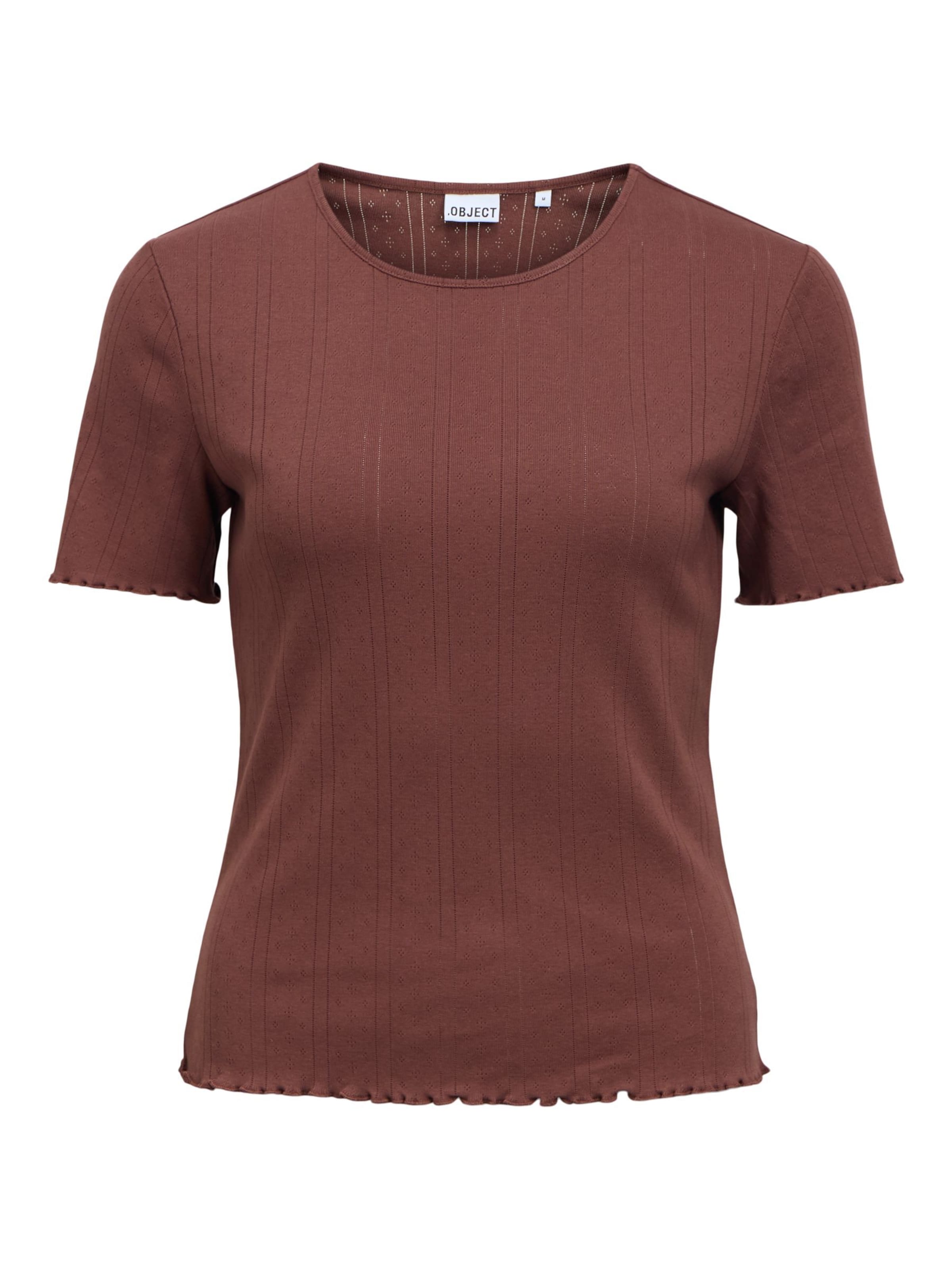 OBJECT Shirts 'OBJPeria' i brun: forside