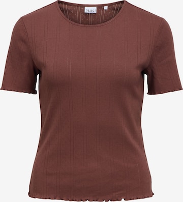 OBJECT Shirts 'OBJPeria' i brun: forside