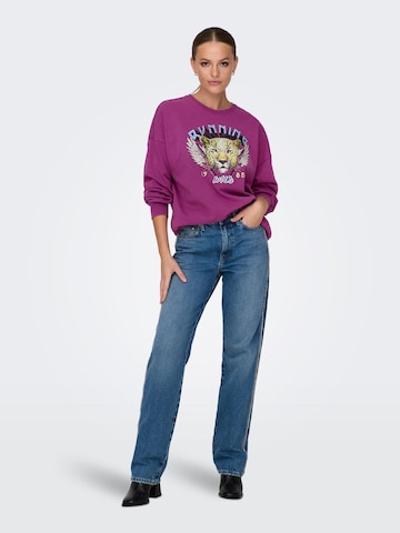 ONLY Sweatshirt 'LUCINDA' in Purple