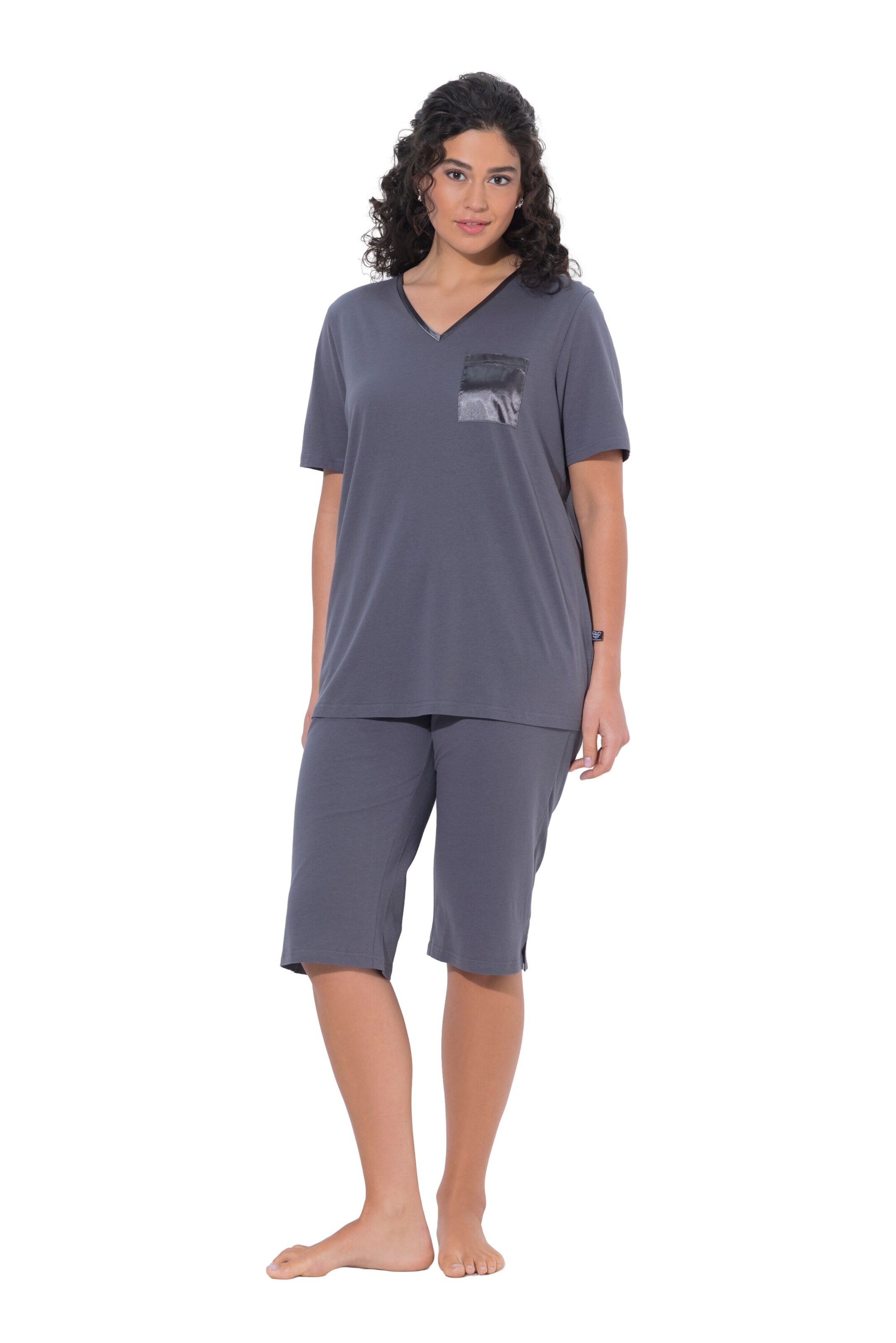 Ulla Popken Pajama pants in Grey: front