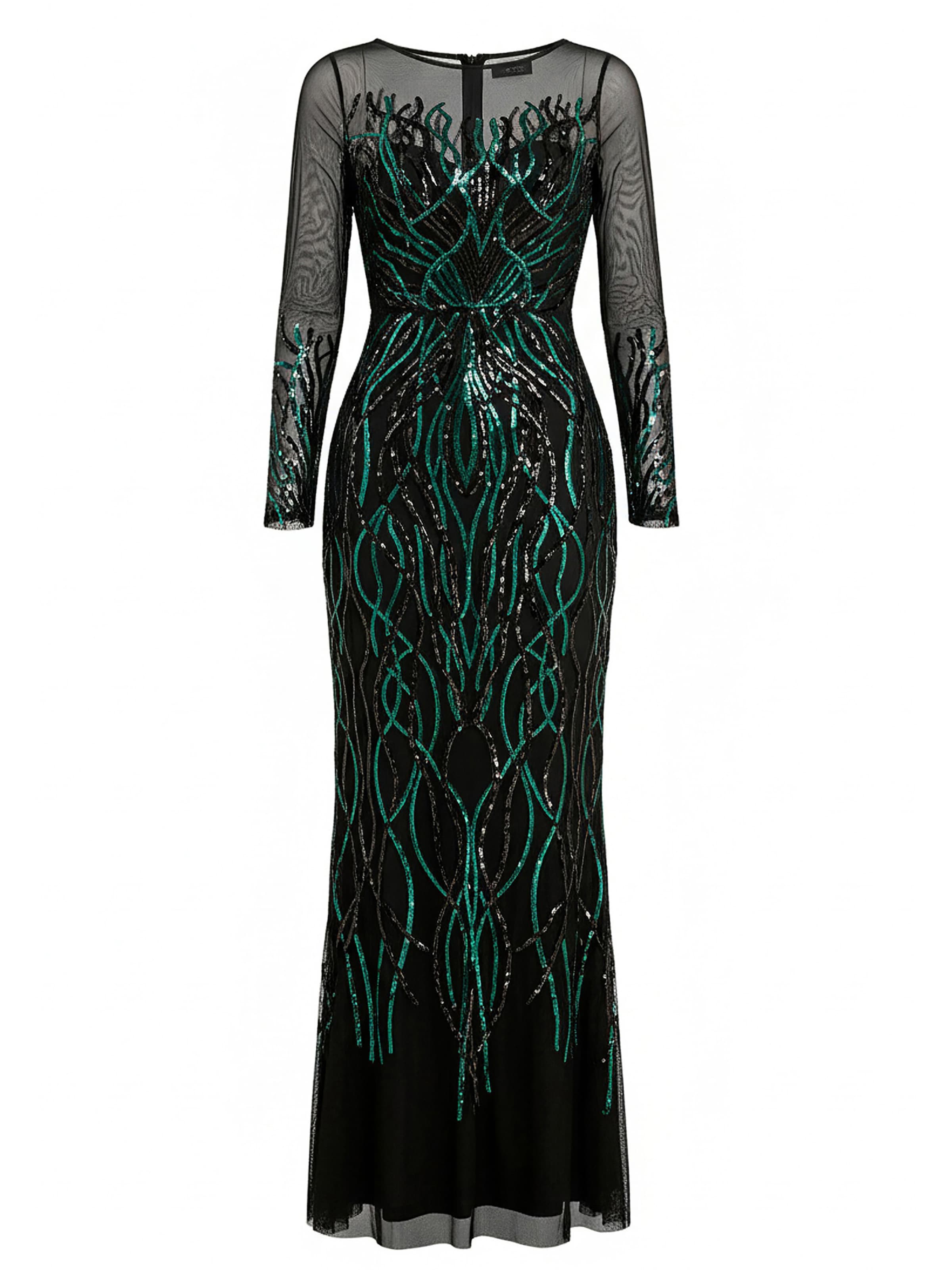 GODDIVA Jurk in Groen: voorkant