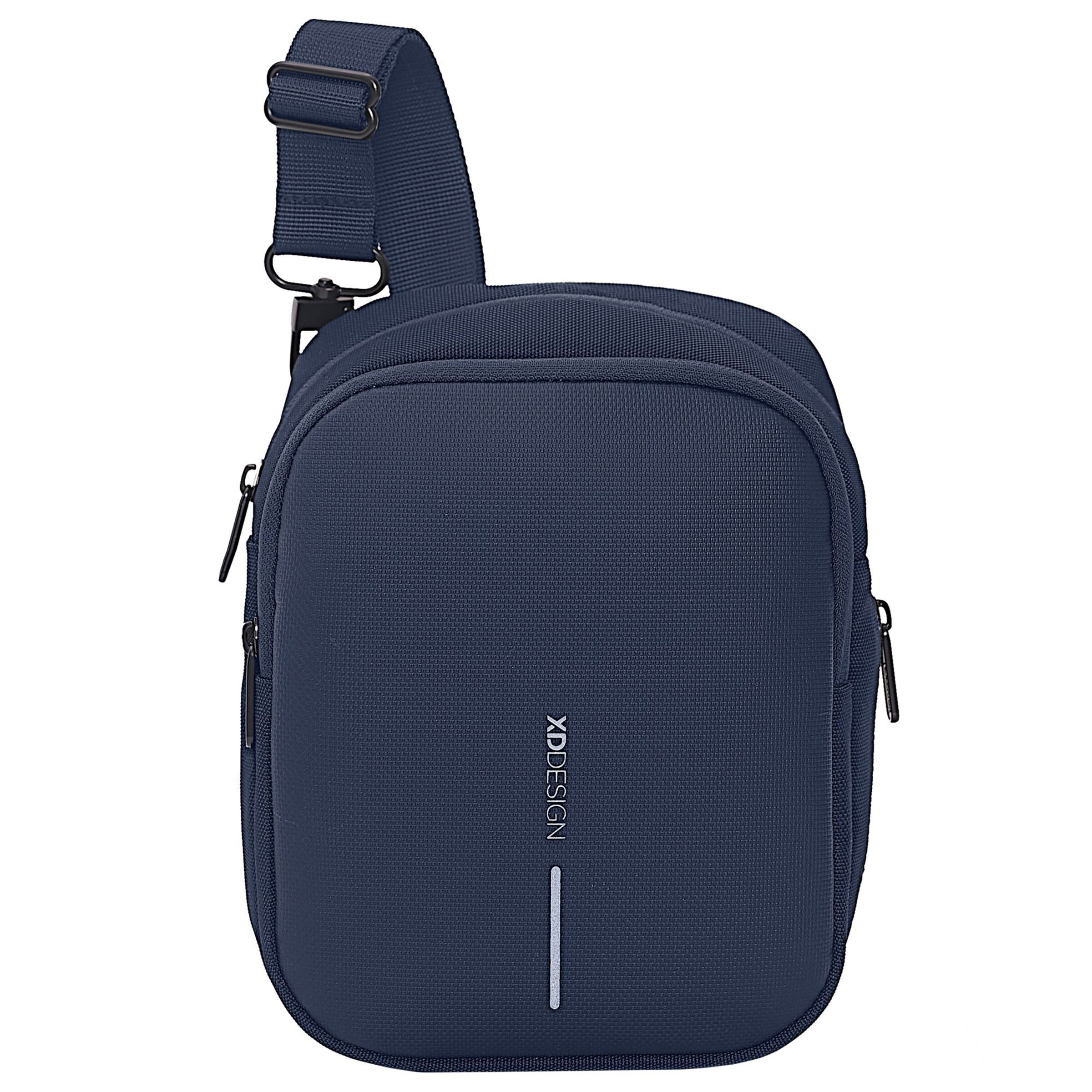 Borsa a tracolla 'Boxy Sling' di XD Design in blu: frontale