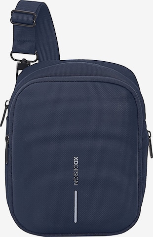 Borsa a tracolla 'Boxy Sling' di XD Design in blu: frontale