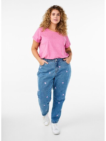 Zizzi Shirt 'VAVA' in Pink