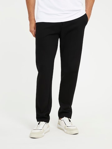 GUESS Regular Pants in Black: front