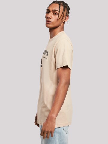 T-Shirt 'Go North' F4NT4STIC en beige