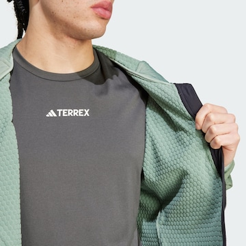 ADIDAS TERREX Athletic Fleece Jacket 'Techrock' in Green