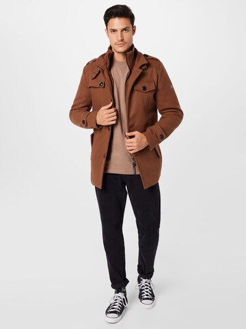 INDICODE JEANS Between-Season Jacket 'Brendan' in Brown