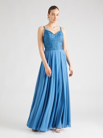 mascara Evening Dress in Blue: front