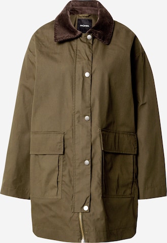 Monki Between-seasons coat in Green: front