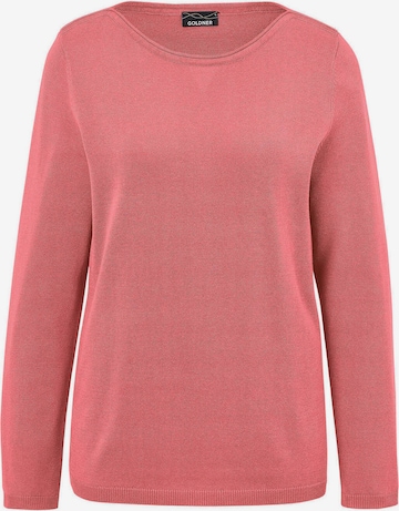 Goldner Pullover in Pink: Vorderseite