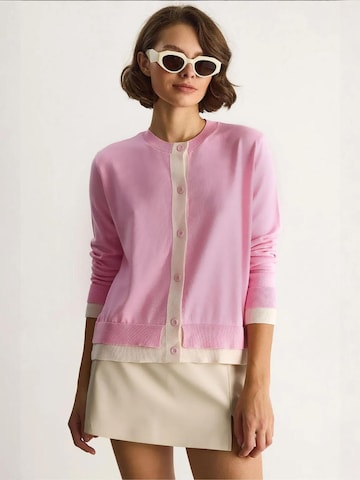 Bianco Lucci Strickjacke 'Strickjacken'‌‌‌‌‌‌‌‌ in Pink: Vorderseite