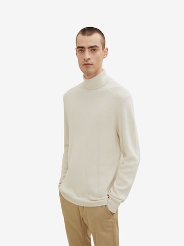 TOM TAILOR Pullover i hvid