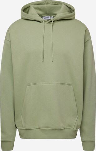 Sweat-shirt WEEKDAY en vert : devant