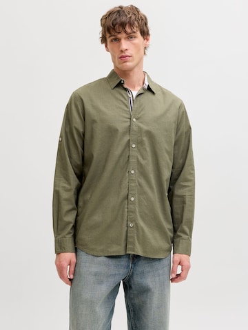 Regular fit Camicia di JACK & JONES in verde: frontale