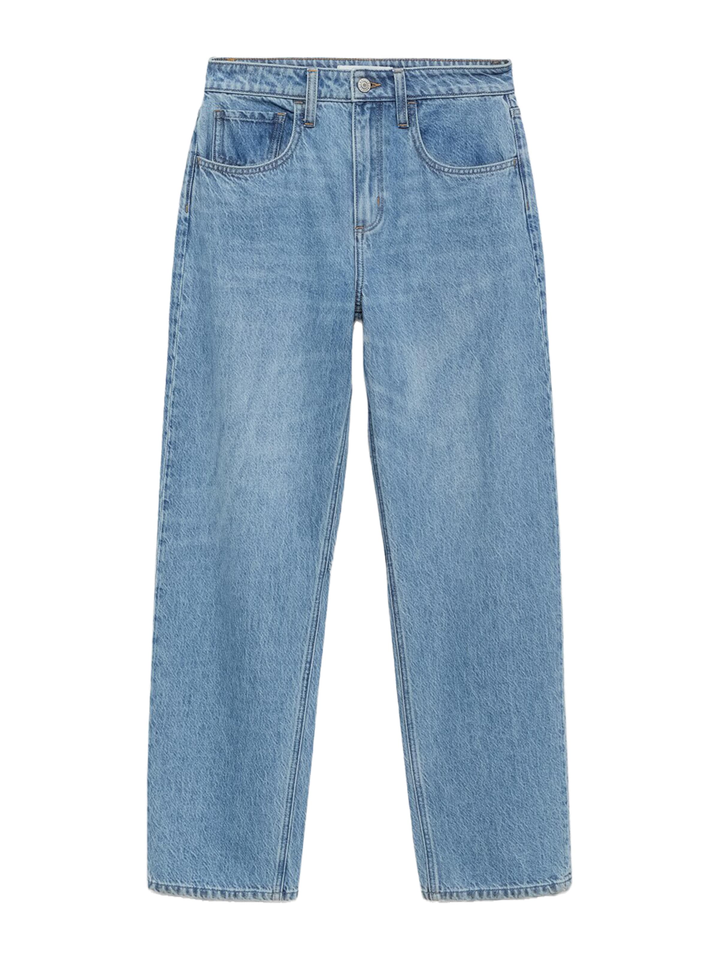 Largi Jeans 'BET' de la MANGO pe albastru: față