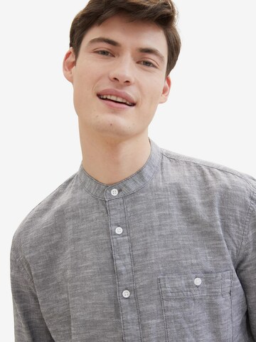 TOM TAILOR DENIM Regular fit Button Up Shirt in Grey