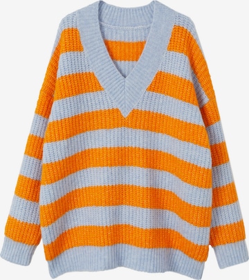 MANGO Sweater 'lastrum' in Orange: front