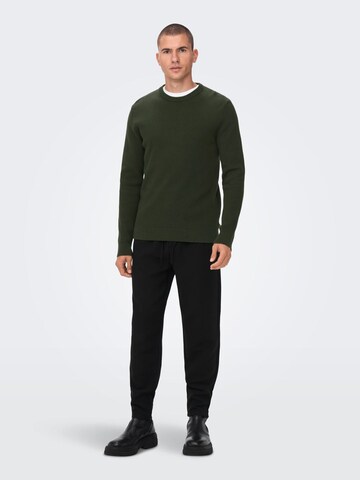 Pullover 'Phil' di Only & Sons in verde