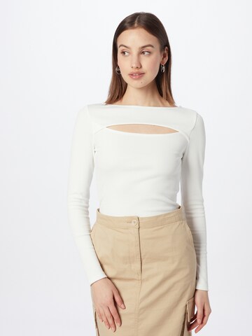 T-shirt QS en beige : devant