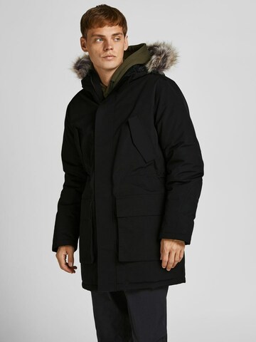 JACK & JONES Zimní parka – černá