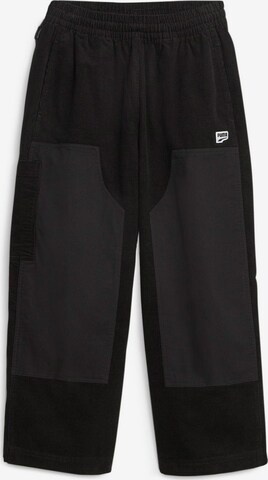 PUMA Wide Leg Bukse 'Downtown' i svart: forside