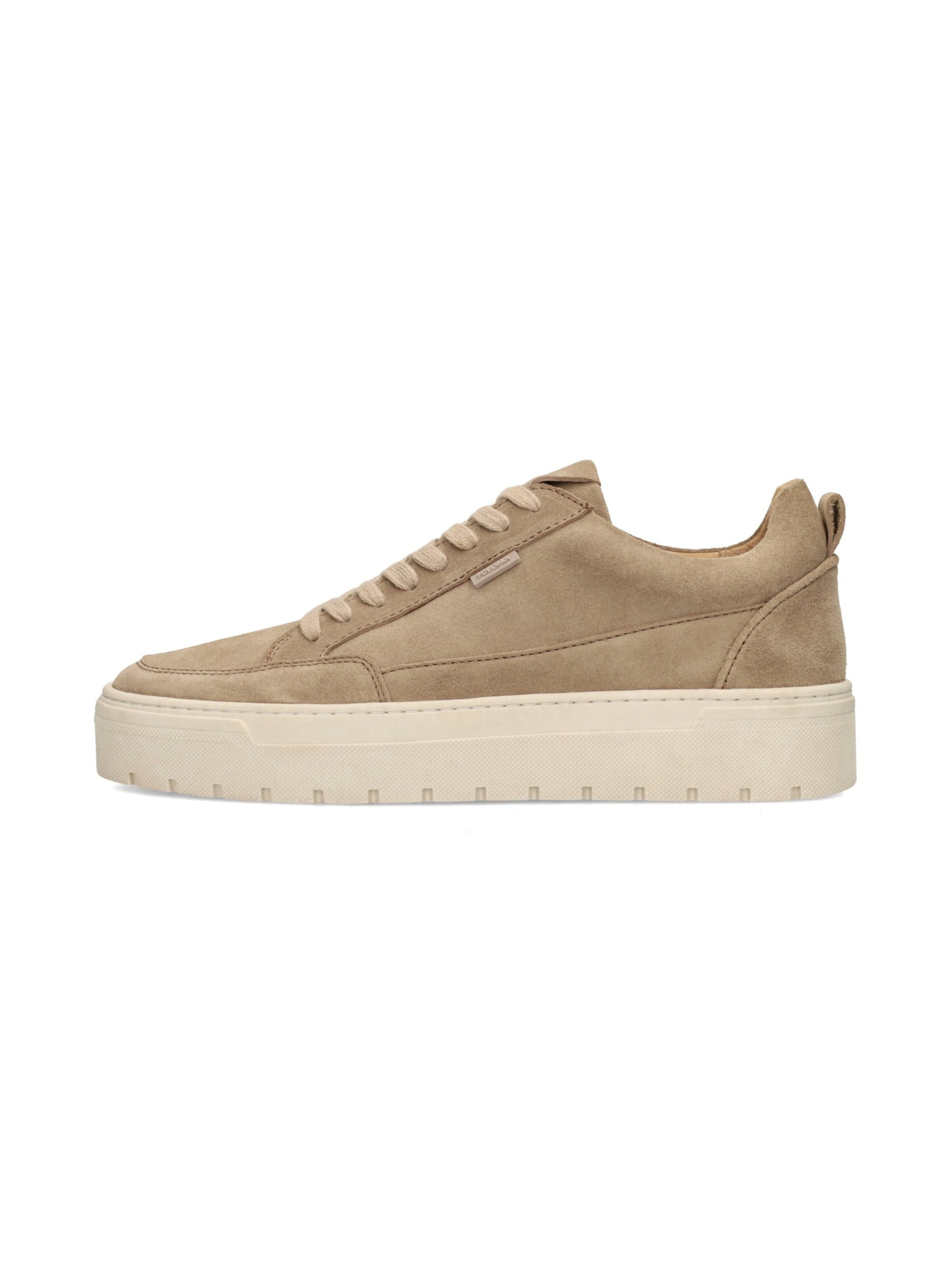 Baskets basses Poelman en beige : devant