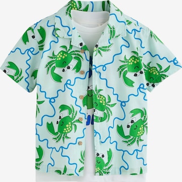 Next Set: Hemd und T-Shirt in Blau: Vorderseite