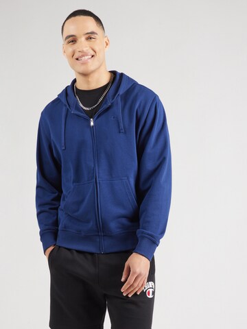 Champion Authentic Athletic Apparel - Sudadera con cremallera en azul: frente