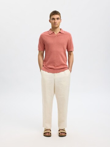 SELECTED HOMME Pullover 'SLHLino' i rød