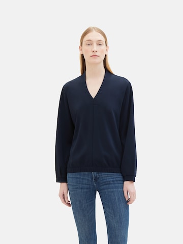 Sweat-shirt TOM TAILOR en bleu : devant