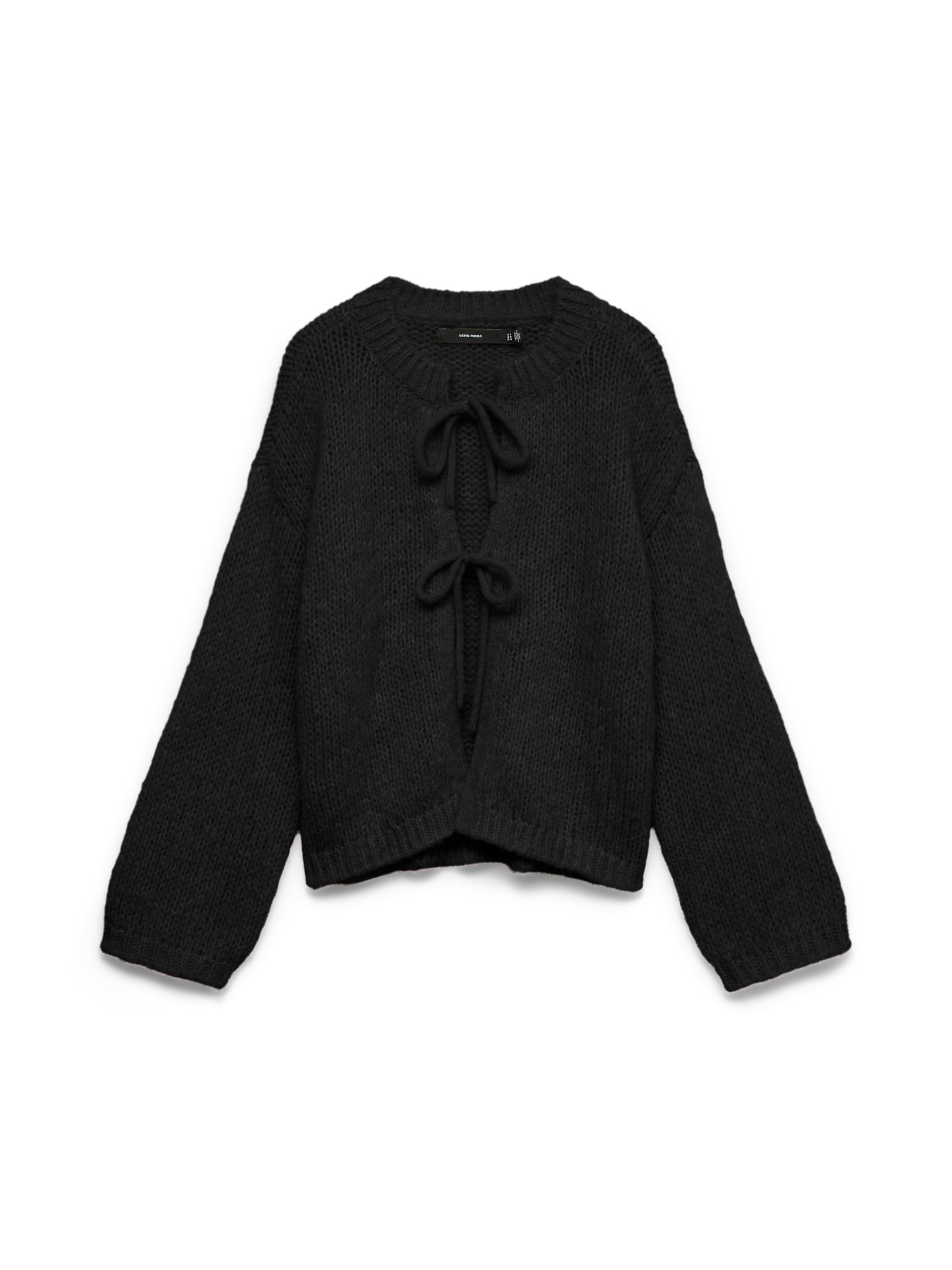 VERO MODA Gebreid vest in Zwart: voorkant