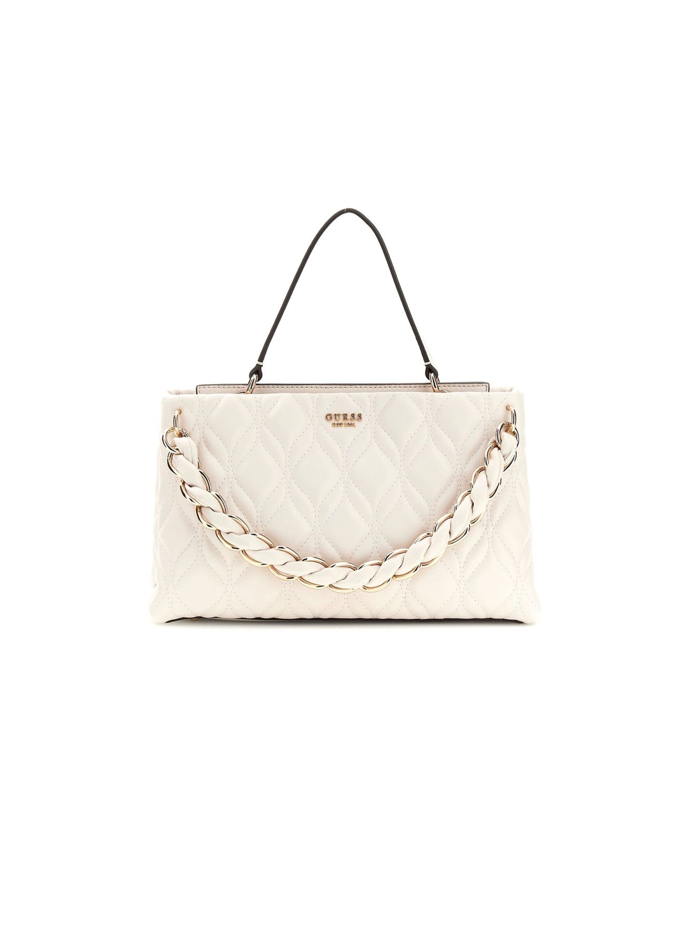 GUESS Handtasche 'Maxine 2 Comp Satchel'‌‌‌‌‌‌‌‌ in Weiß