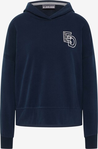 Sweat-shirt Elbsand en bleu : devant