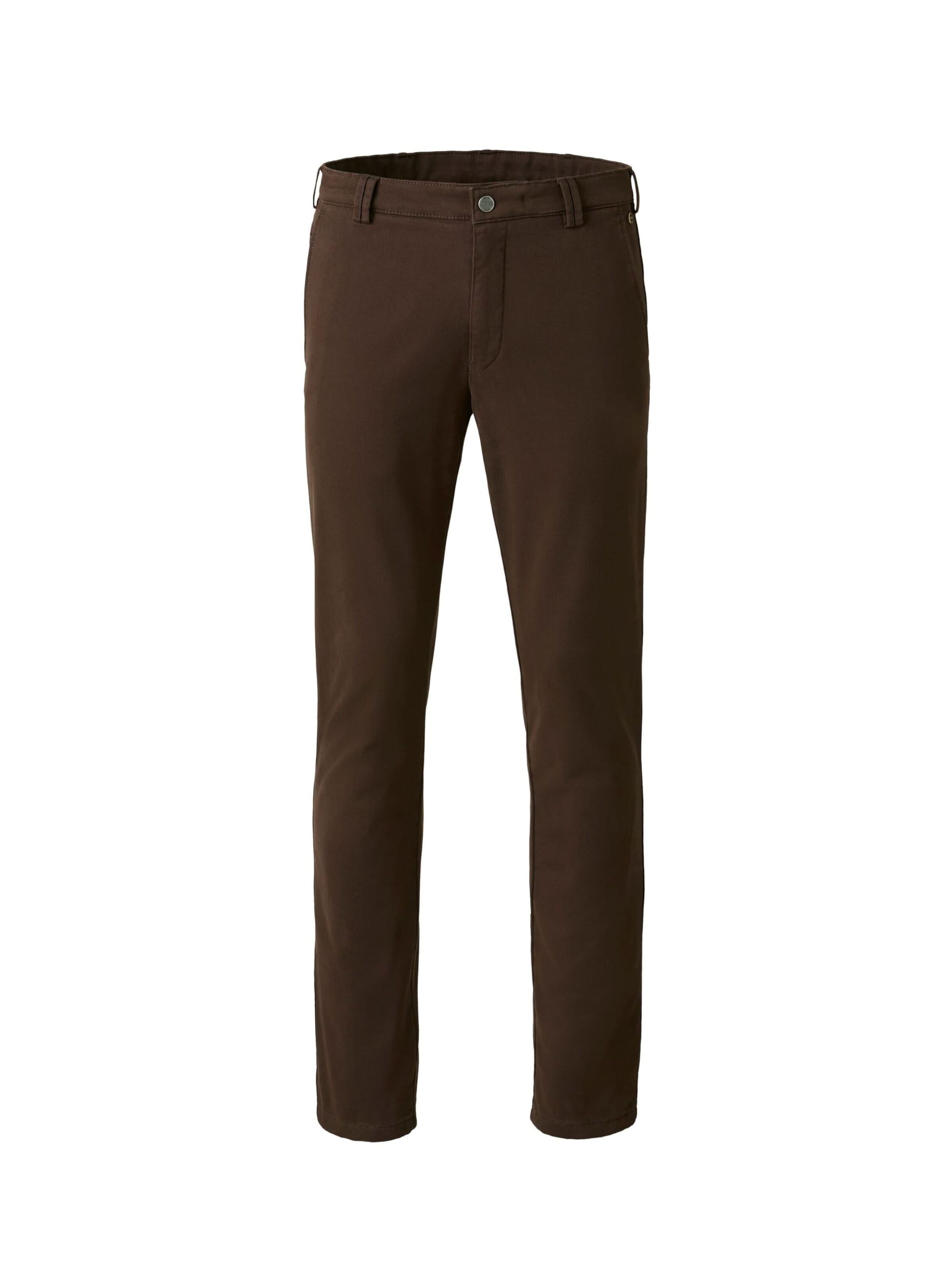 MEYER Chino trousers in Brown: front