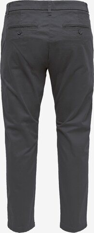 Only & Sons Slim fit Pleat-Front Pants 'Cam' in Grey