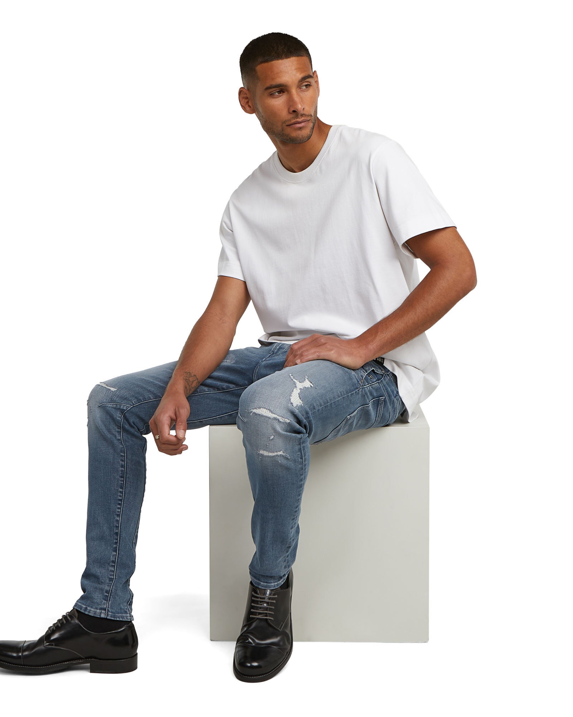 G-STAR Slimfit Jeans 'D-Staq' in Blauw